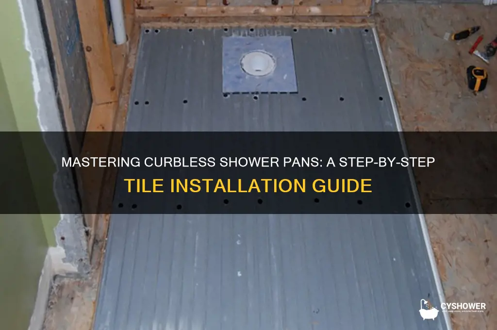 how to build a curbless tile shower pan