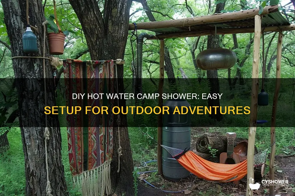 how to build a hot water camp shower