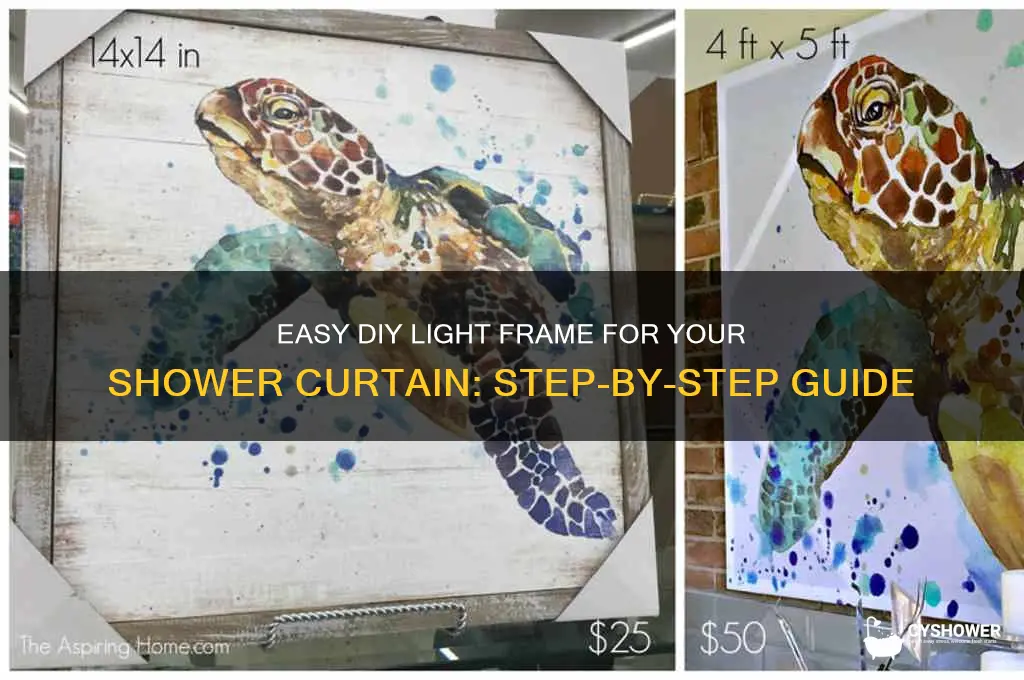 how to build a light fram for a shower curtain