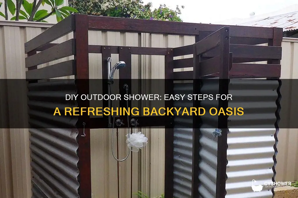 how to build a out door shower