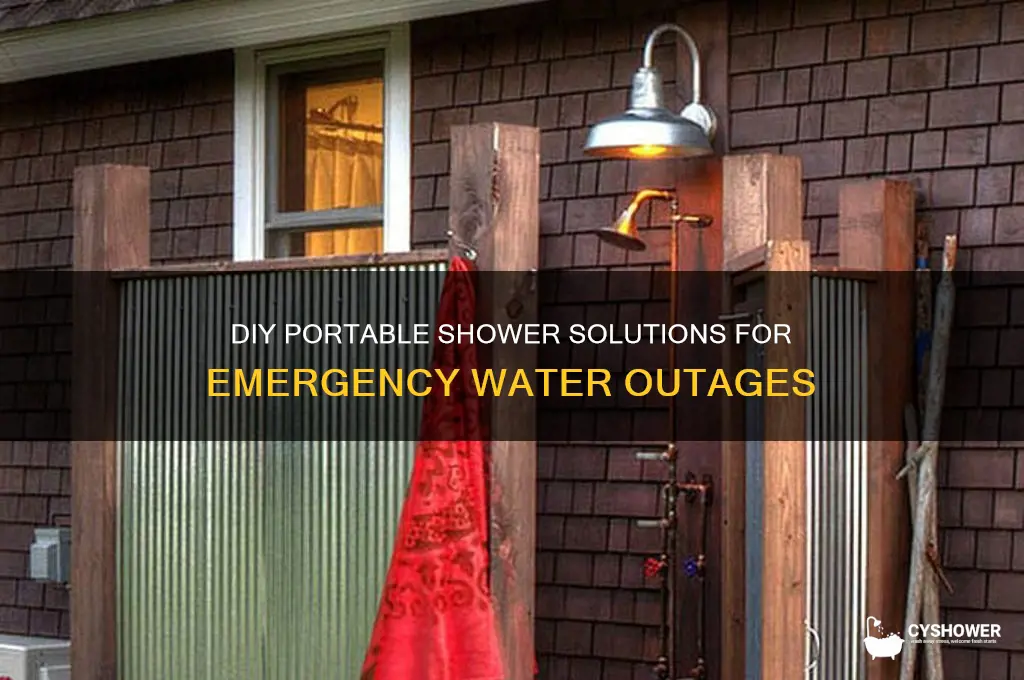how to build a portable shower when water goes out