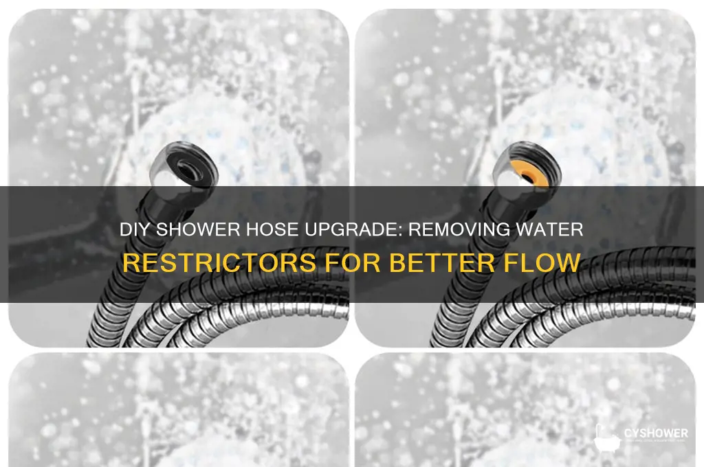 how to build a shower hose without water restrictor