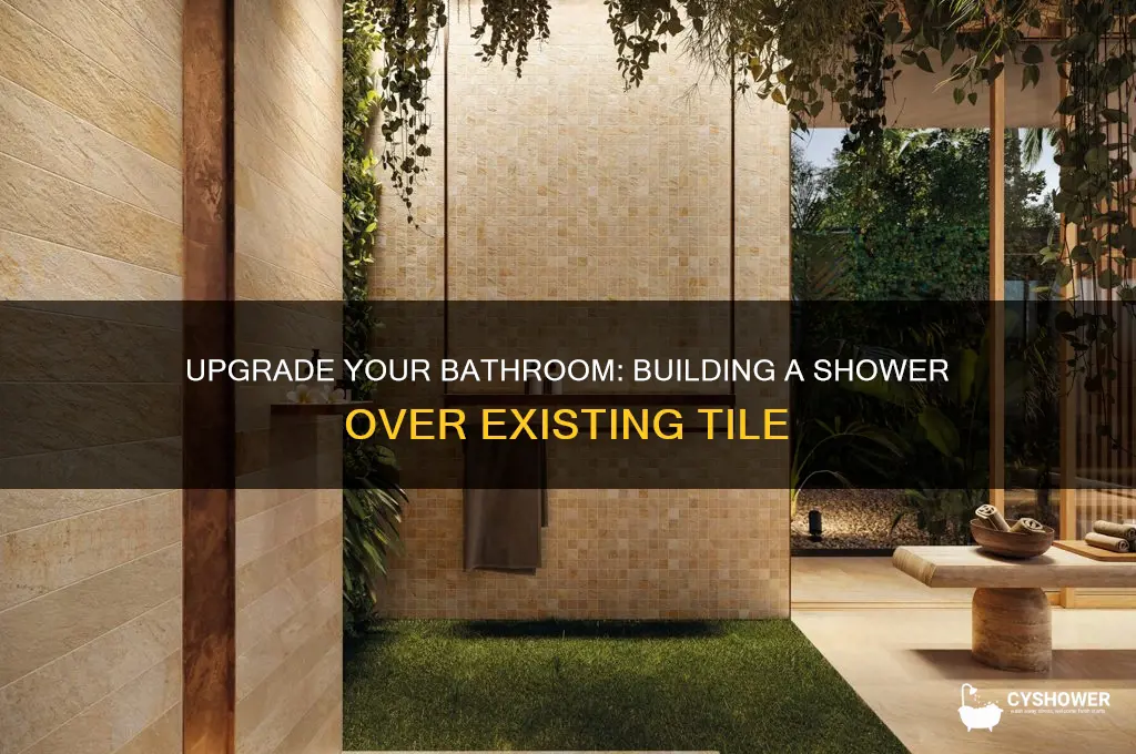 how to build a shower over existing tile