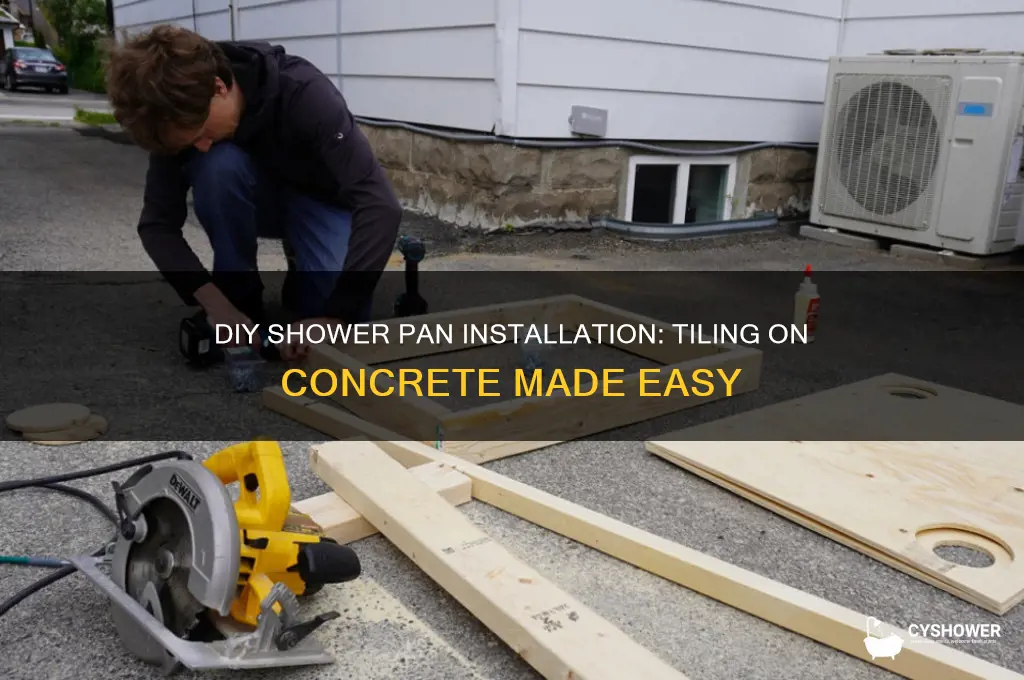 how to build a shower pan for tile on concrete