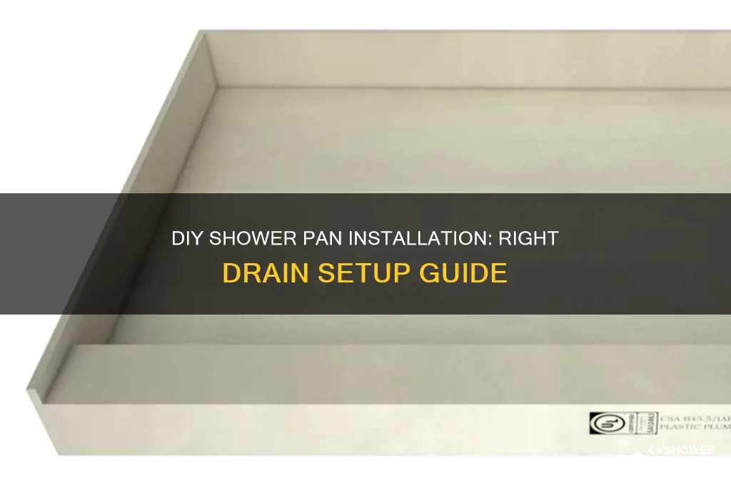 how to build a shower pan with right drain