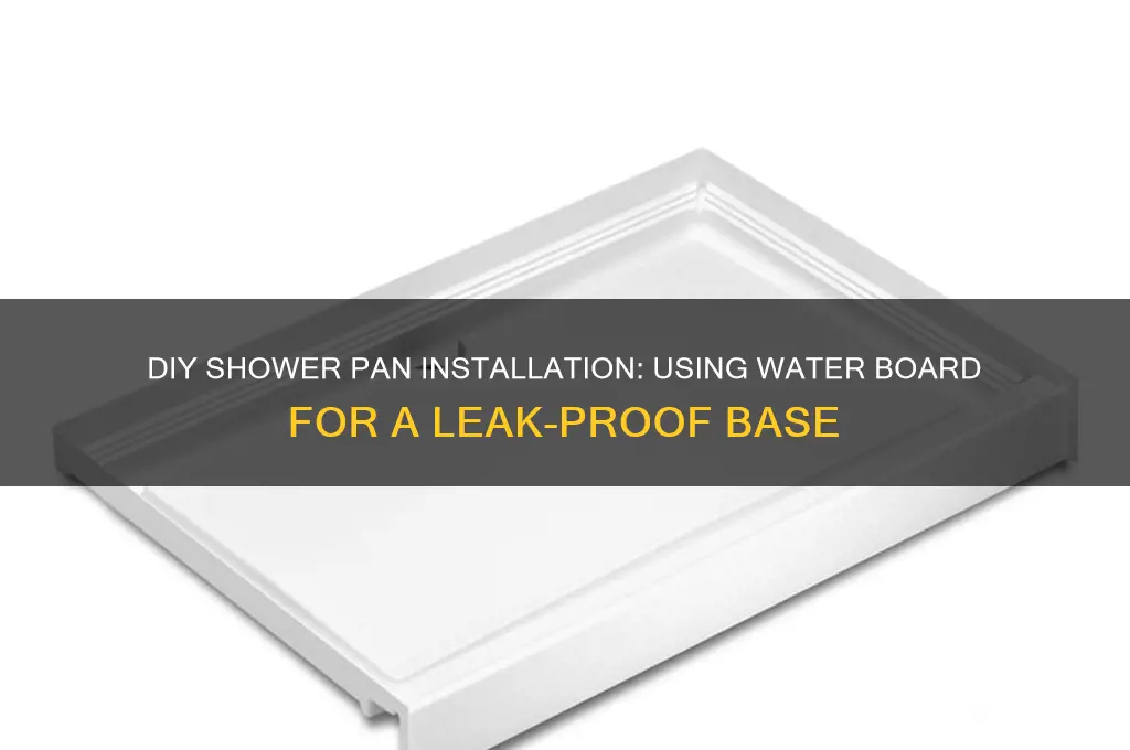 how to build a shower pan with water board