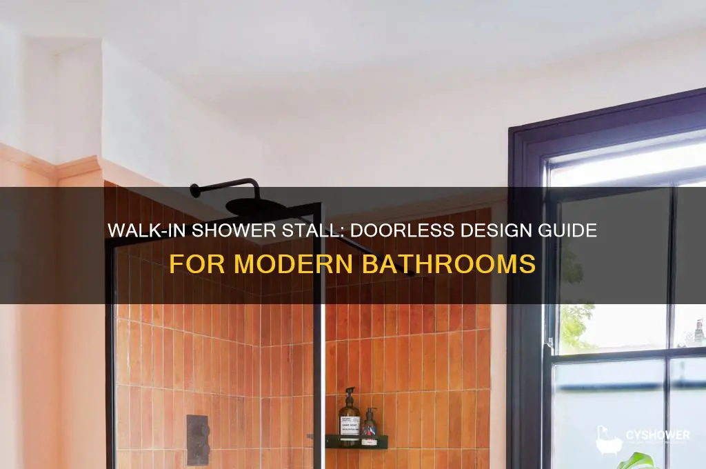 how to build a shower stall with no door