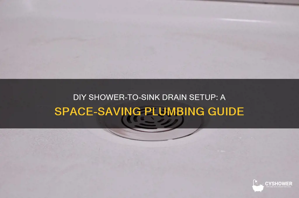 how to build a shower thta drains in a sink