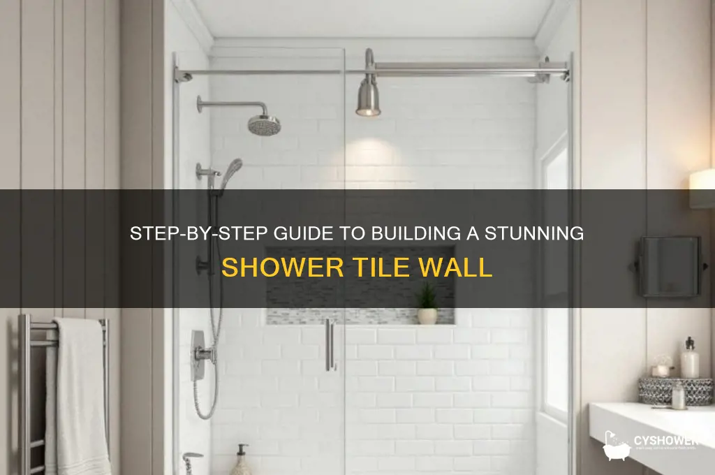how to build a shower tile wall