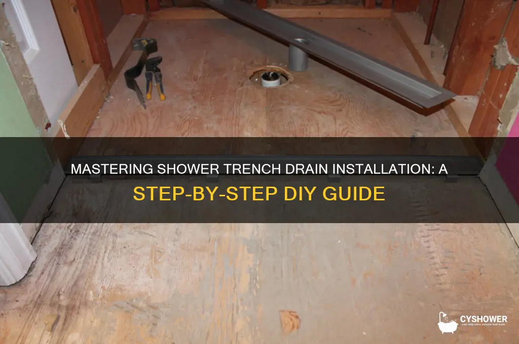 how to build a shower trench drain