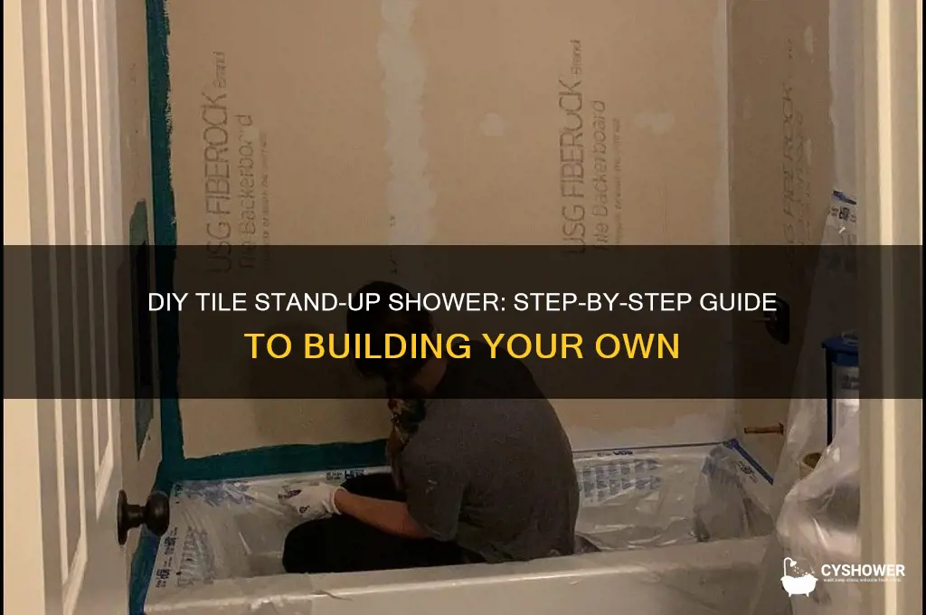 how to build a stand up shower out of tile