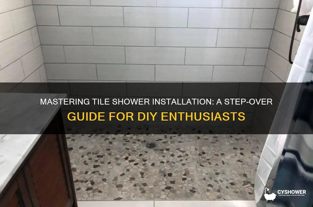 how to build a step over tile shower