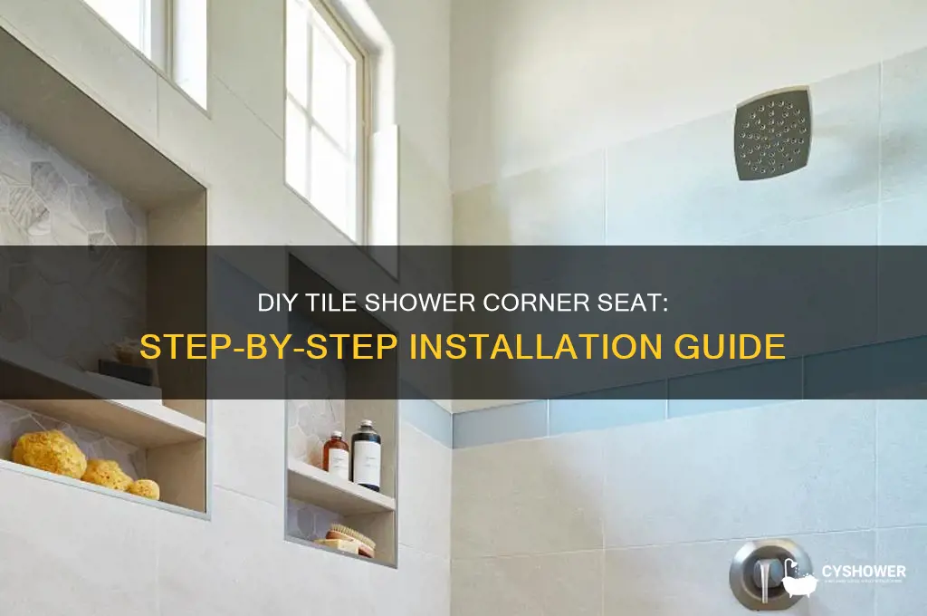 how to build a tile shower corner seat