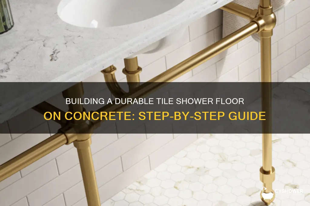how to build a tile shower floor on concrete