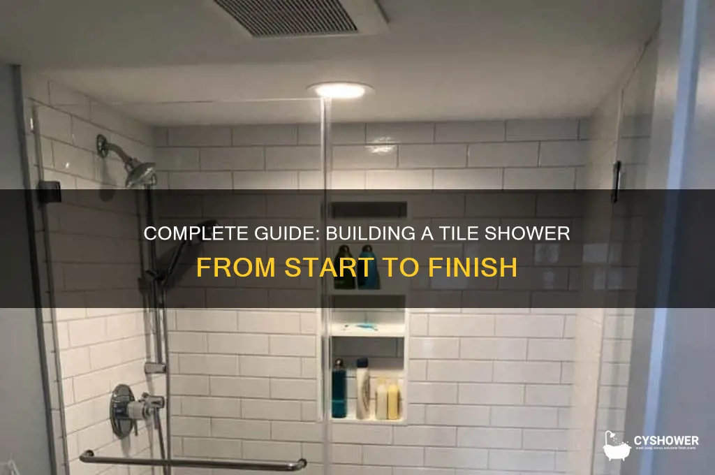how to build a tile shower from start to finish