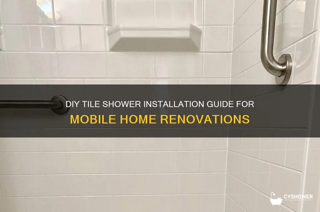 how to build a tile shower in a mobile home