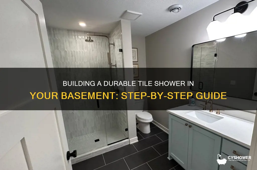 how to build a tile shower in basement