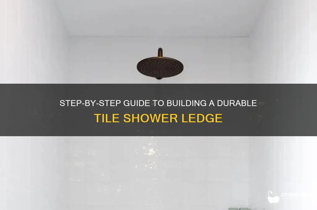 how to build a tile shower ledge