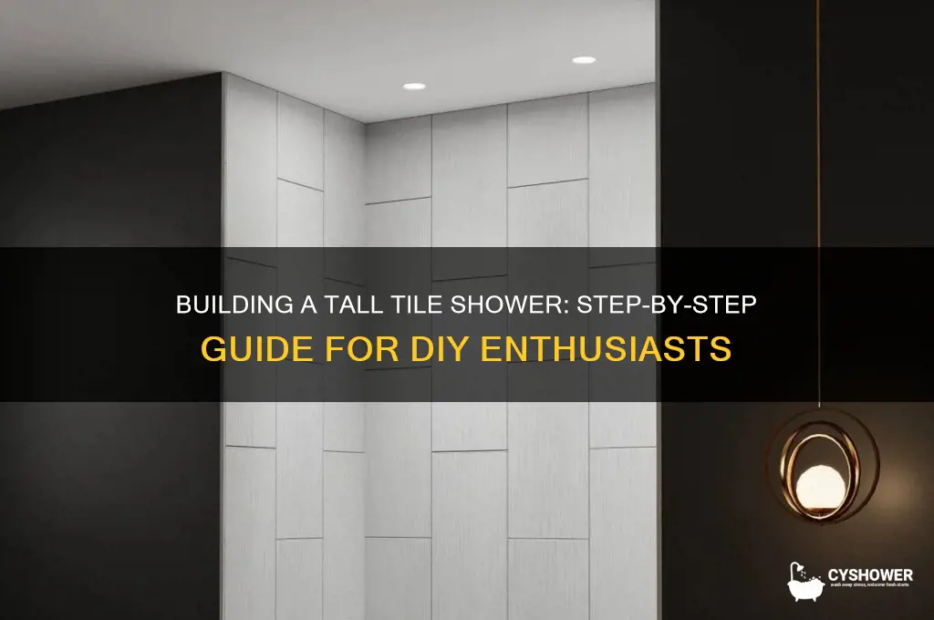 how to build a tile shower tall
