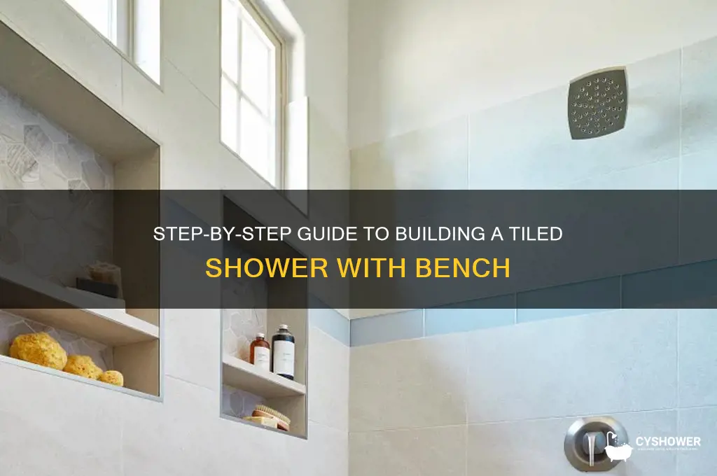 how to build a tiled shower with bench