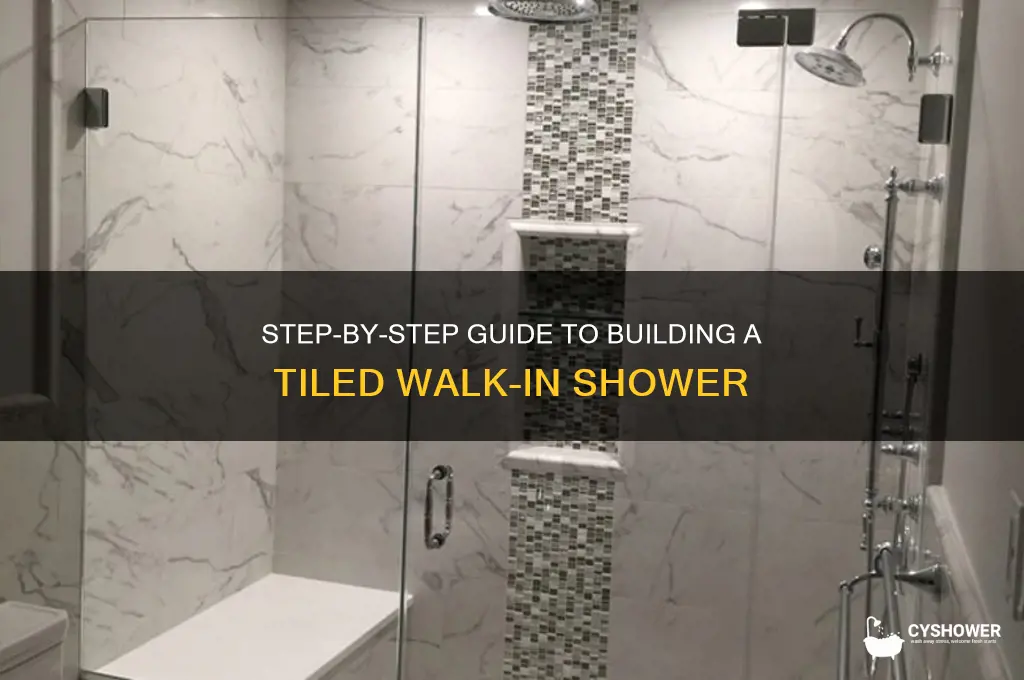 how to build a tiled walk in shower