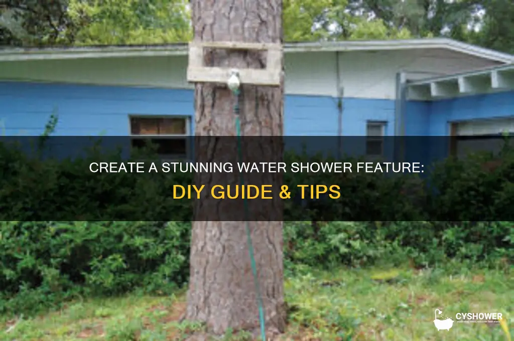 how to build a water shower feature