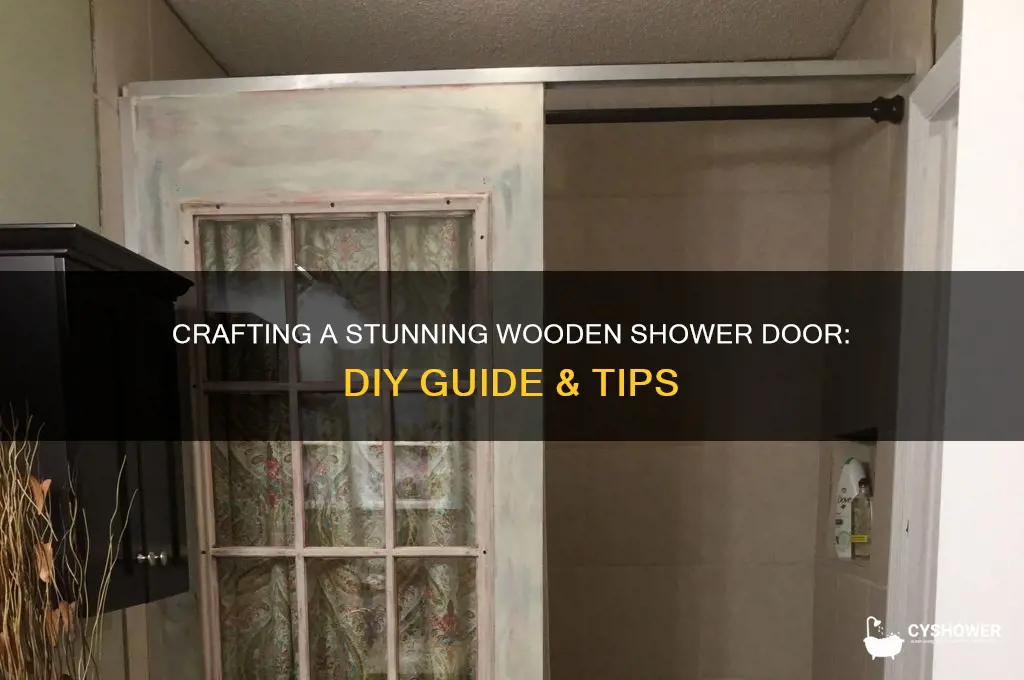 how to build a wooden shower door