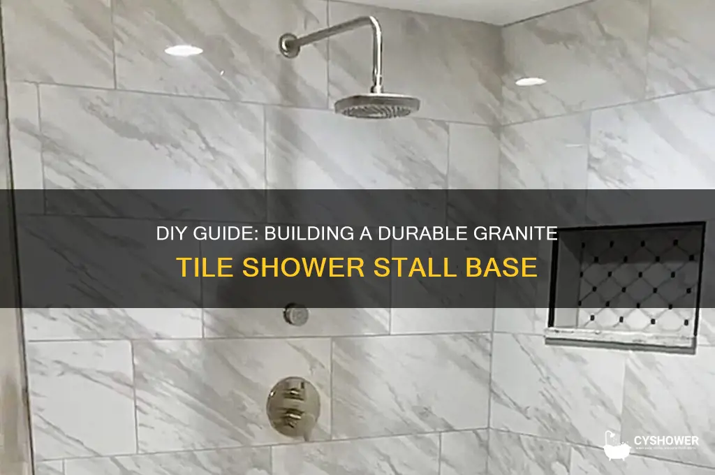 how to build granite tile shower stall base