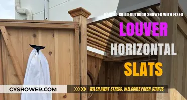 DIY Outdoor Shower: Building with Fixed Louver Horizontal Slats
