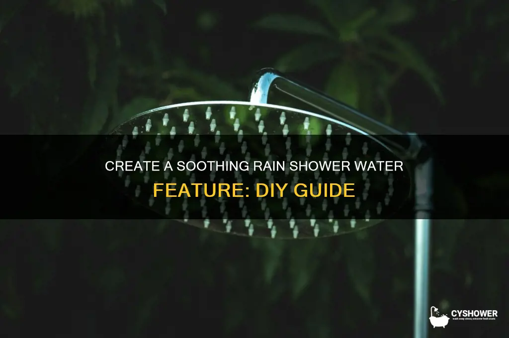 how to build rain shower water feature