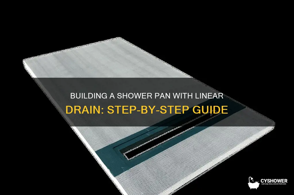 how to build shower pan with linear drain