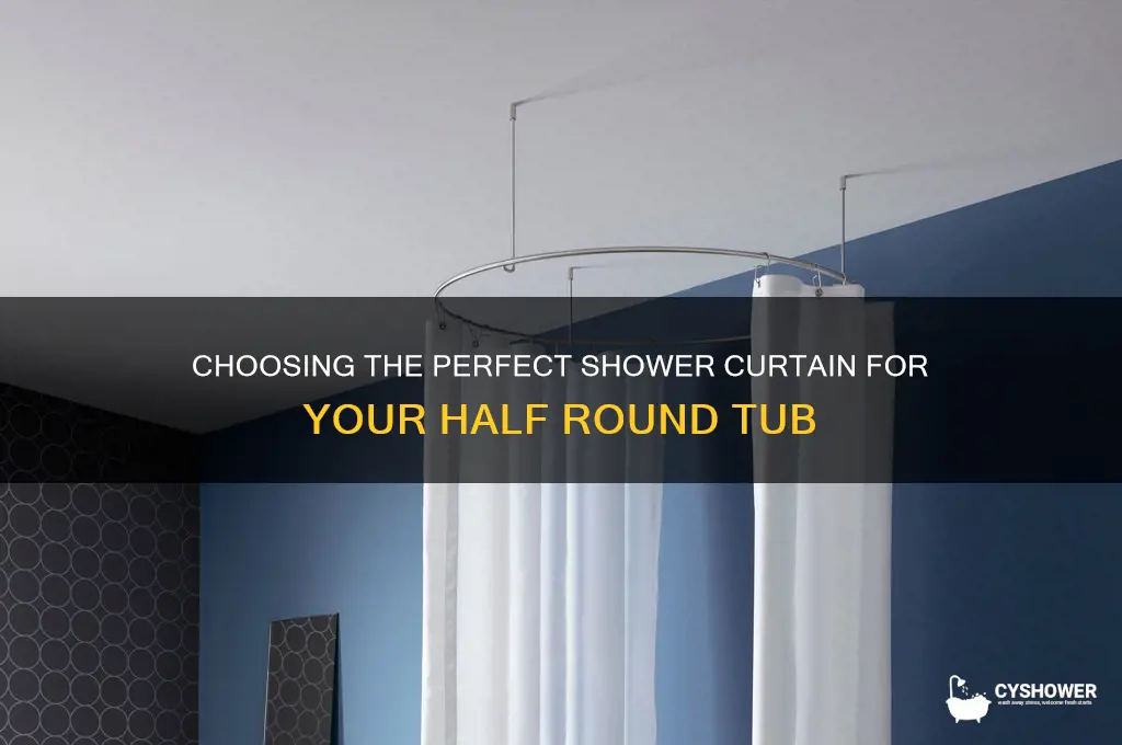 how to buy shower curtains for a half round tub