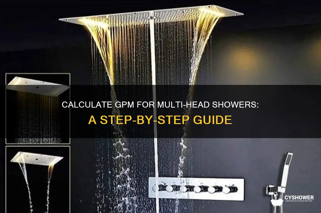 how to calculate gpm on a multiple head shower
