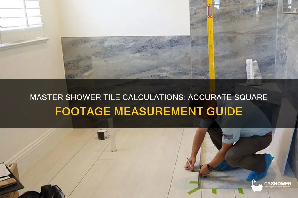 how to calculate shower tile square footage
