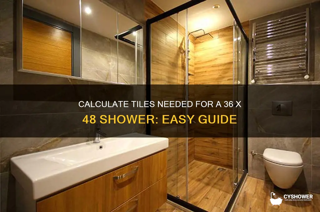 how to calculate tiles needed for 36 x 48 shower