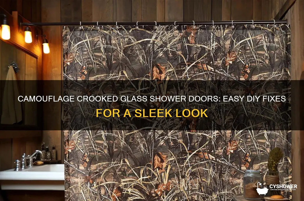 how to camouflage crooked glass shower doors