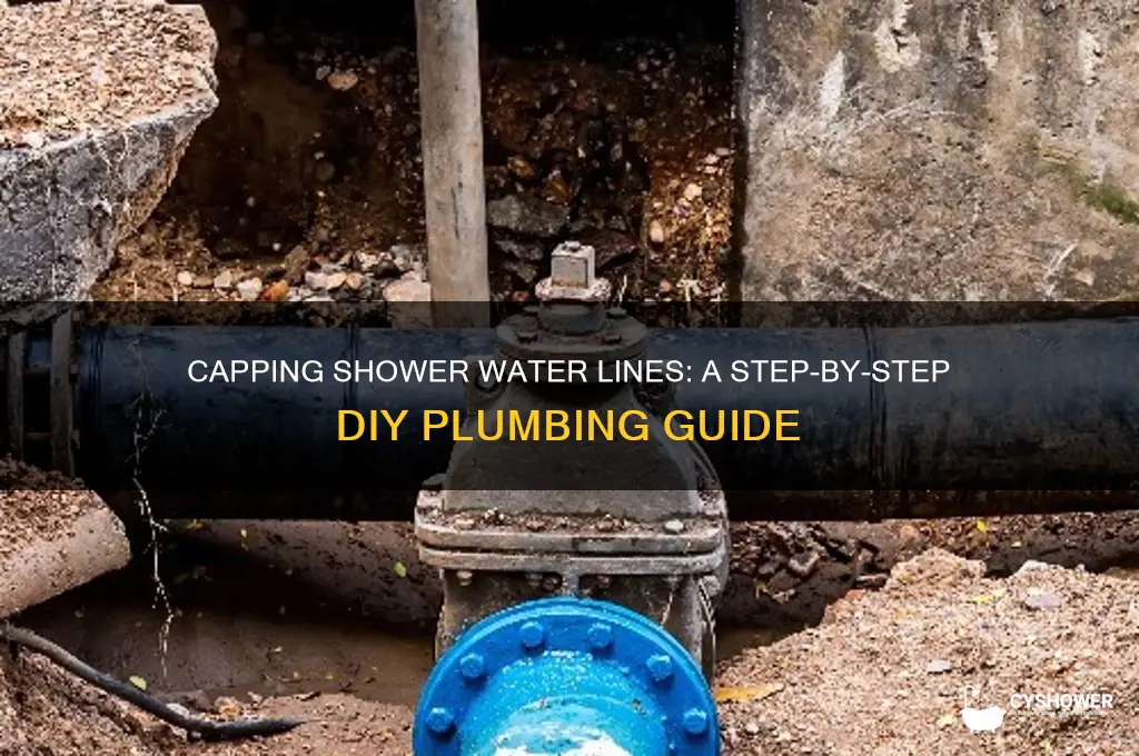 how to cap off shower water lines