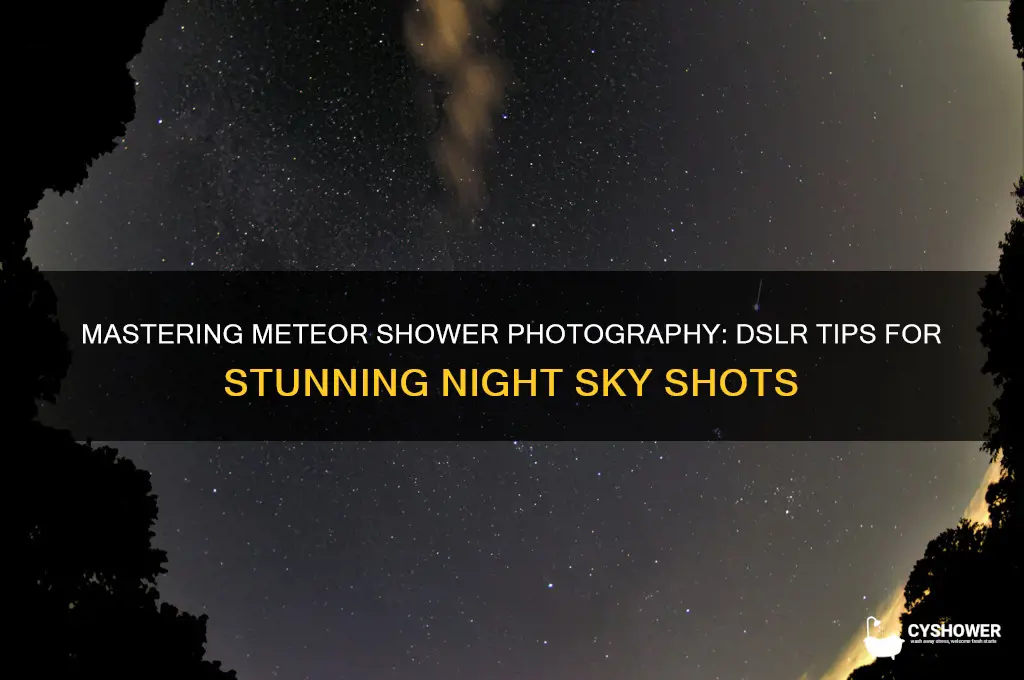 how to capture meteor shower on dslr