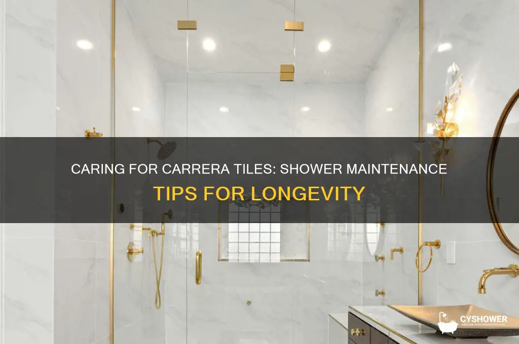 how to care for carrera tiles in a shower