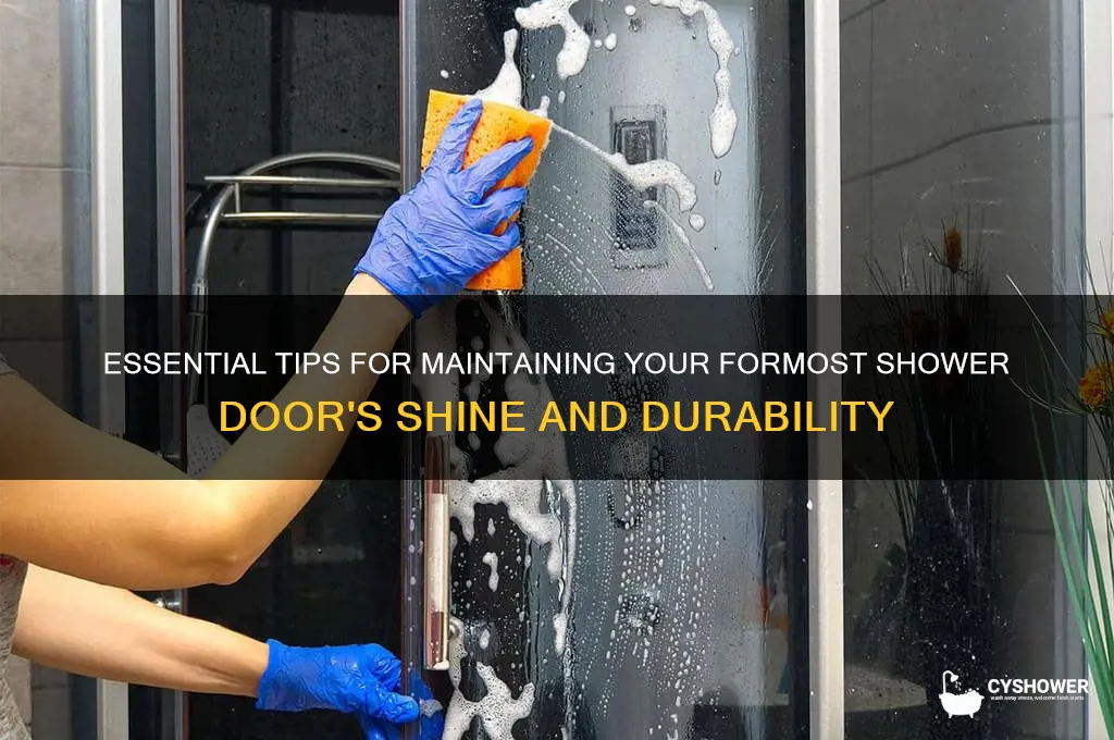 how to care for formost shower door
