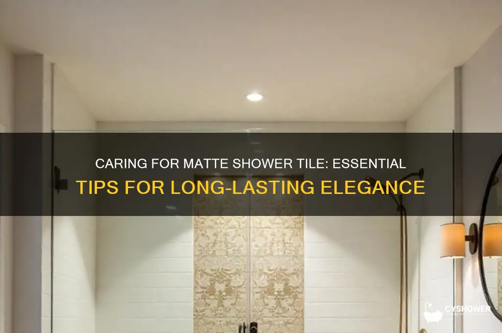 how to care for matte shower tile