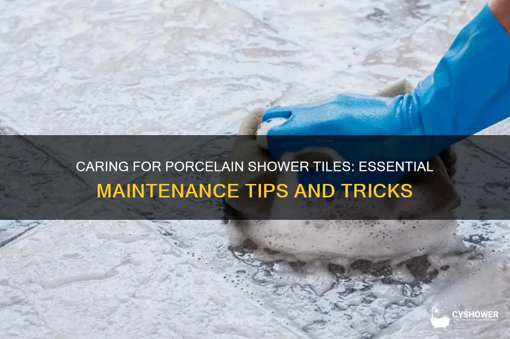 how to care for porcelain tile in shower
