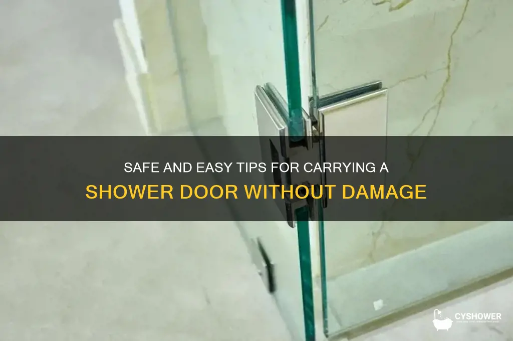 how to carry shower door