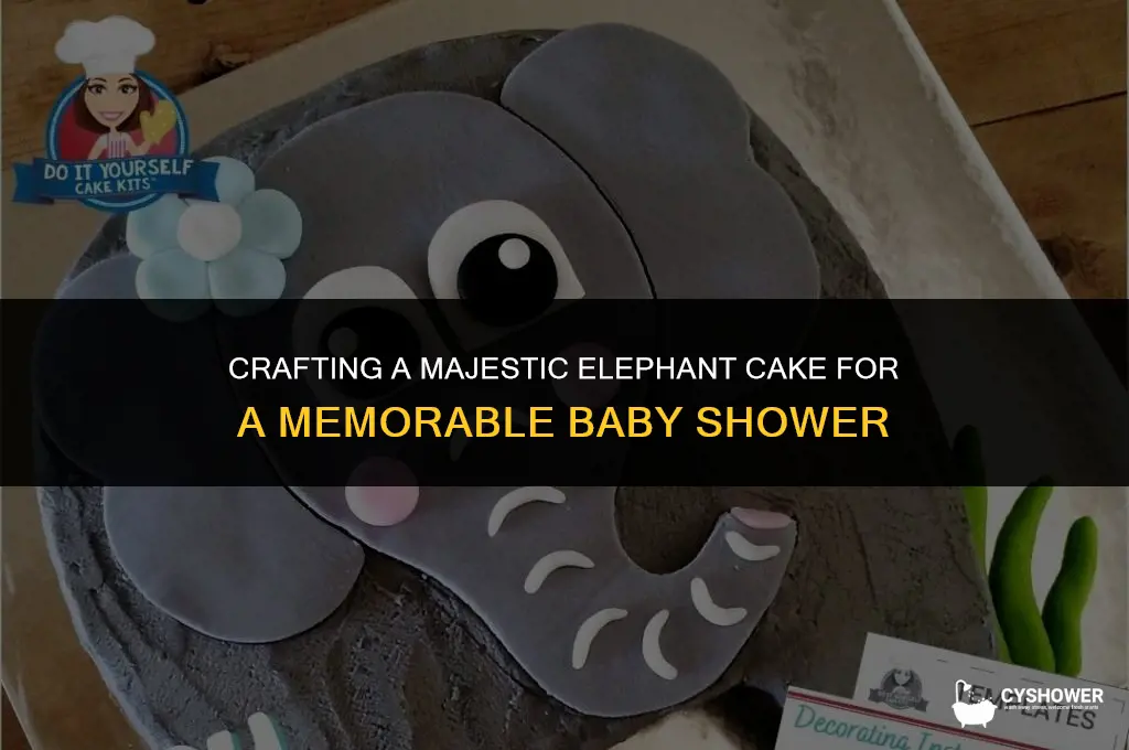 how to carve an elephant cake for baby shower