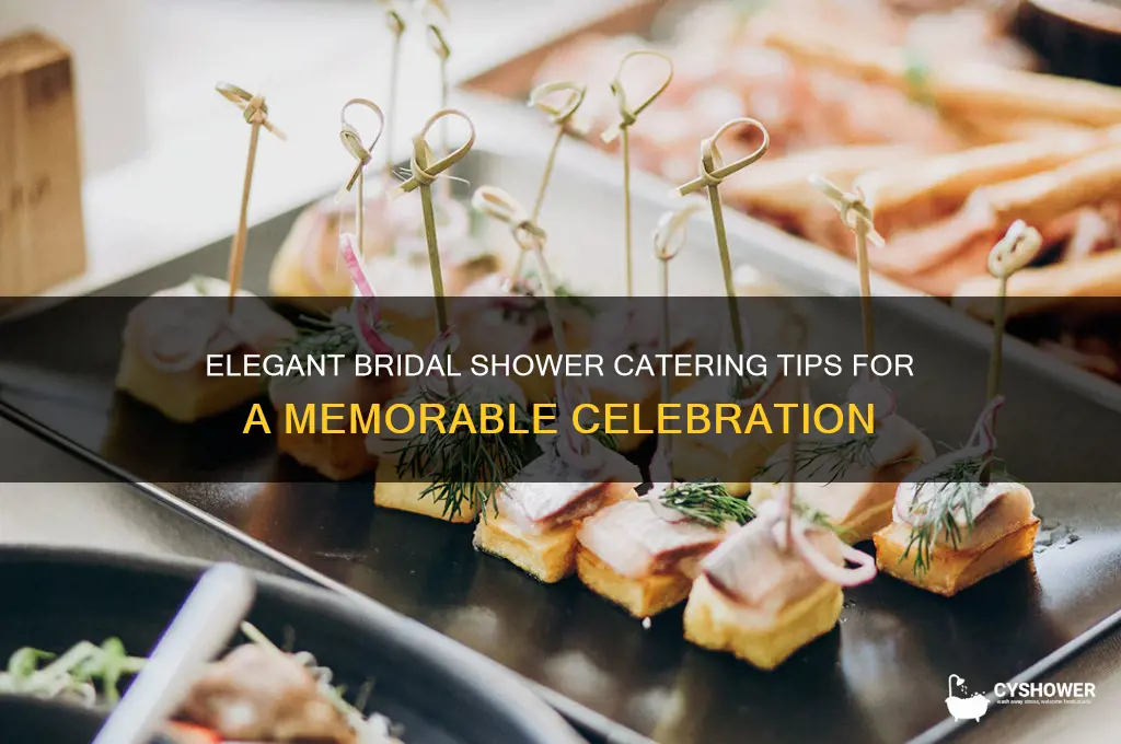 how to cater a bridal shower