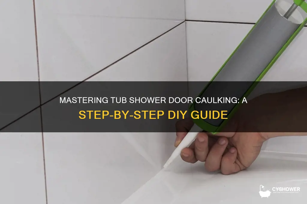 how to caulk a tub shower door