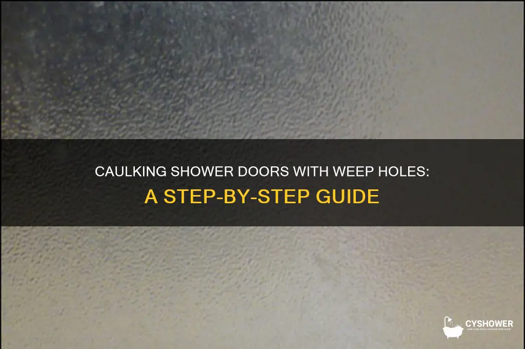 how to caulk shower doors with weep holes