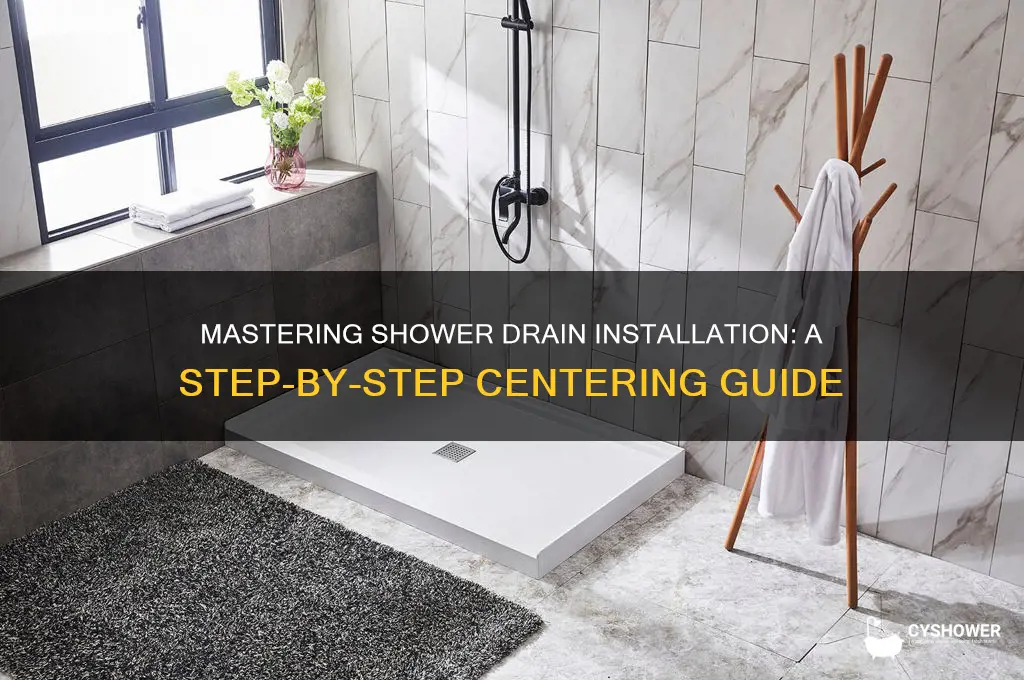 how to center shower drain