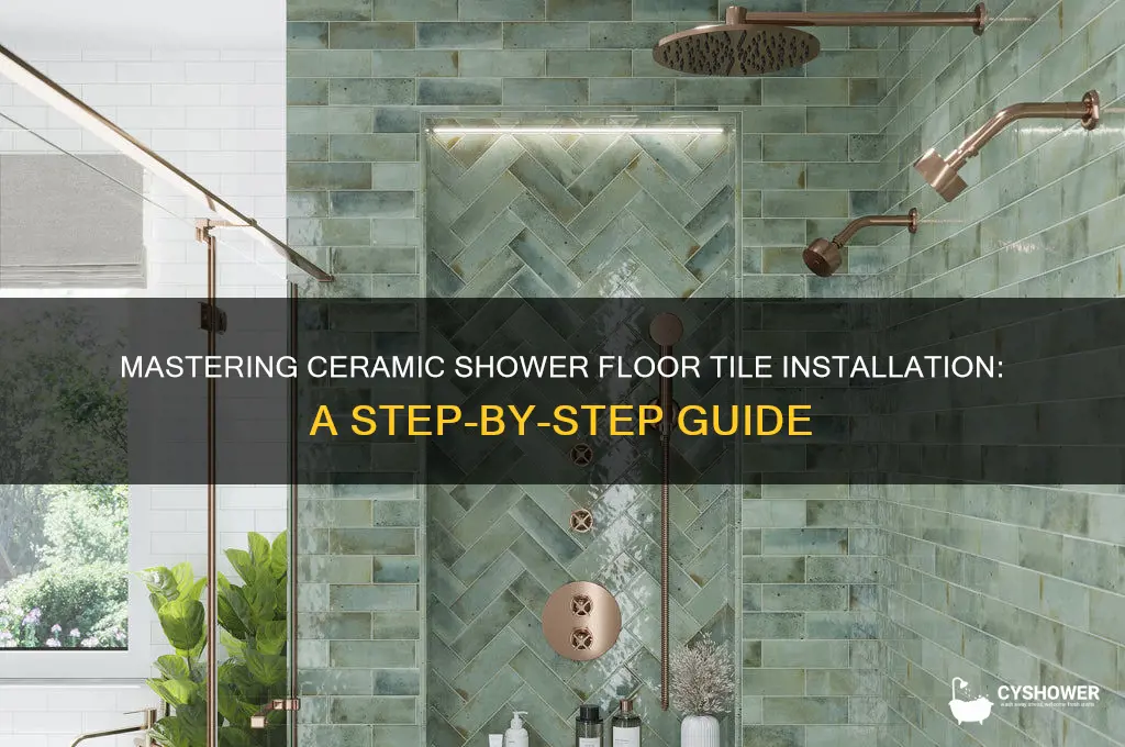 how to ceramic shower floor tile