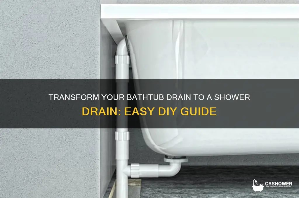 how to change a bathtub drain to a shower drain